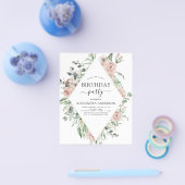 Begroting Stusty Pink Birthday Party Florence Flyer (Enkel)