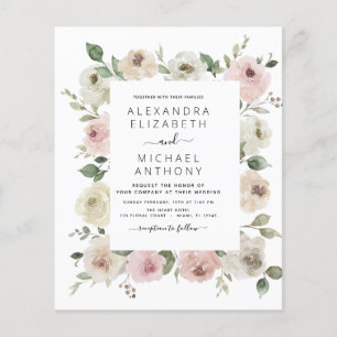 Begroting Stusty Pink Floral Eucalyptus Weddenscha Flyer