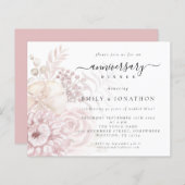 Begroting Stusty Pink Floral Jubileum diner invull (Voorkant / Achterkant)