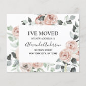 Begroting Stusty Pink Floral Moving Announge (Voorkant)