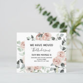 Begroting Stusty Pink Floral Moving Announge (Staand voorkant)