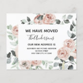 Begroting Stusty Pink Floral Moving Announge (Voorkant)