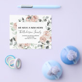 Begroting Stusty Pink Floral Moving Announge Flyer (Enkel)