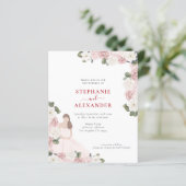Begroting Stusty Pink Florals Bride Motif (Staand voorkant)