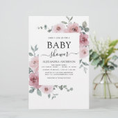 Begroting Stusty Roos Roze Baby shower Floral (Staand voorkant)