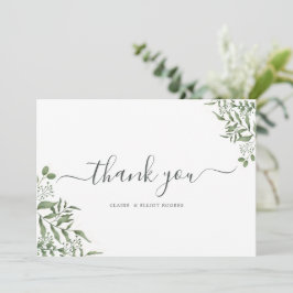 Begroting Succulent Eucalyptus Leaves Wedding Bedankkaart