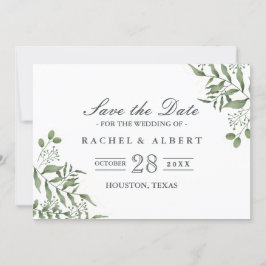 Begroting Succulent Eucalyptus Leaves Wedding Save The Date