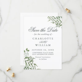 Begroting Succulent Eucalyptus Leaves Wedding Save The Date