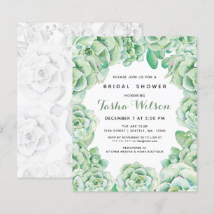 Begroting Succulents Bridal Shower Invitations