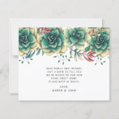 Begroting Succulents Hens Chicks Moving Announge (Achterkant)