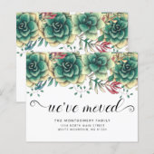 Begroting Succulents Hens Chicks Moving Announge (Voorkant / Achterkant)