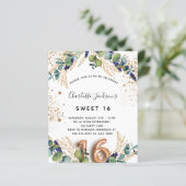 Begroting Sweet 16 eucalyptus greenery glitter (Staand voorkant)