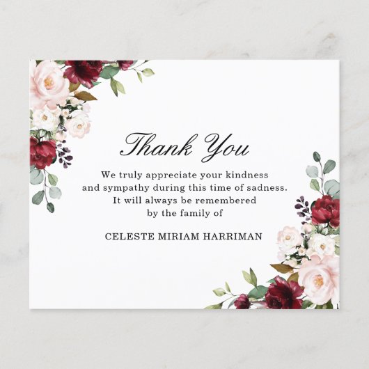 BEGROTING Sympathie Rode roze Floral (Voorkant)