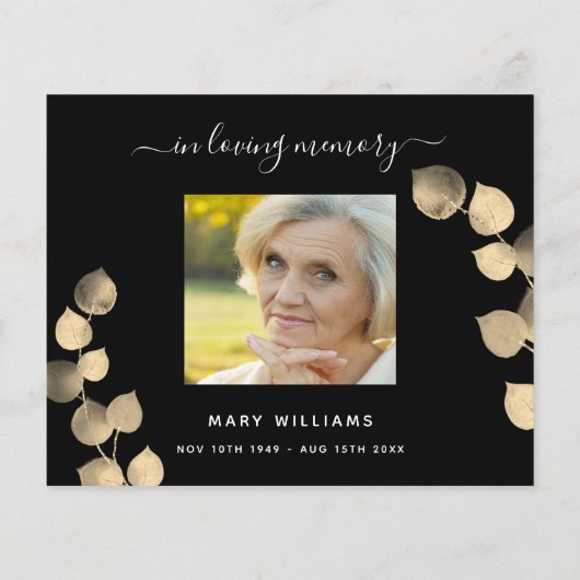 Begroting Sympathie zwarte gouden eucalyptus foto (Achterkant)