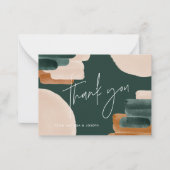 begroting terracotta abstract baby shower dank u notitiekaartje (Voorkant)