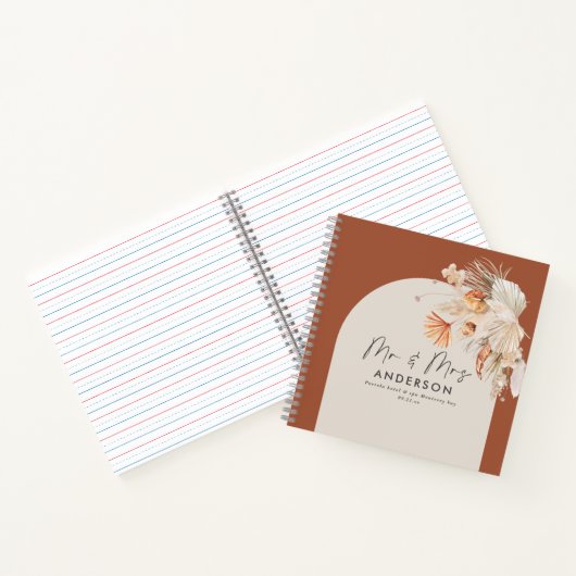 begroting terracotta bruiloft de heer en mevrouw g notitieboek (Binnen)