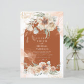 BEGROTING Terracotta Floral Pampas Grass REHEARSAL (Staand voorkant)