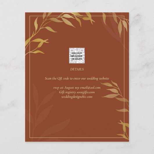 Begroting Terracotta GOLD Weddenschap redt data (Achterkant)