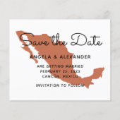 Begroting Terracotta Mexico Wedding Save the Date (Voorkant)