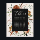 Begroting terracotta zwarte bloemetafelzitplaats<br><div class="desc">Begrotingsbodemroest,  terracotta,  zwarte,  natuurlijke en sage groene roest,  elegante tafelzitplaats trouwdag decor. Voor de tekst van het trendmanuscript,  deel van een passende trouwreeks.</div>