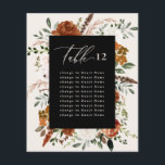 Begroting terracotta zwarte bloemetafelzitplaats<br><div class="desc">Begrotingsbodemroest,  terracotta,  zwarte,  natuurlijke en sage groene roest,  elegante tafelzitplaats trouwdag decor. Voor de tekst van het trendmanuscript,  deel van een passende trouwreeks.</div>