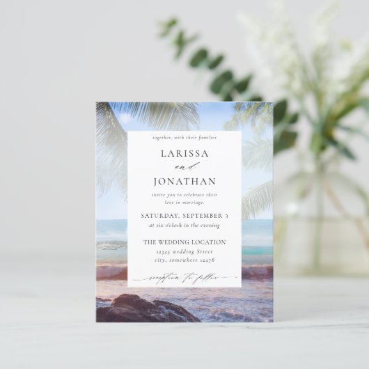 Begroting Tropical Beach Palm Destination Wedding (Staand voorkant)