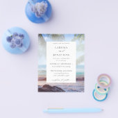 Begroting Tropical Beach Palm Destination Wedding Flyer (Enkel)