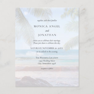 Begroting Tropical Beach Palm VS 2 Wedding Flyer
