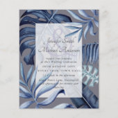 Begroting Tropical Blue Leaf Wedding Ampersand (Voorkant)