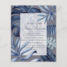 Begroting Tropical Blue Leaf Wedding Ampersand