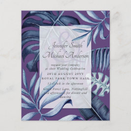 Begroting Tropical Blue Paars Leaf Wedding