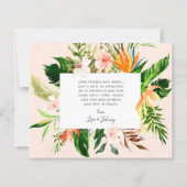 Begroting Tropical Floral Florida Moving Announanc (Achterkant)
