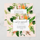 Begroting Tropical Floral Florida Moving Announanc (Voorkant / Achterkant)