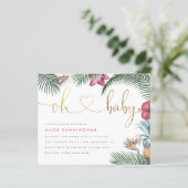 Begroting Tropical Foliage Oh Baby Gold Baby showe (Staand voorkant)