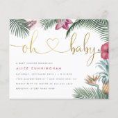 Begroting Tropical Foliage Oh Baby Gold Baby showe (Voorkant)