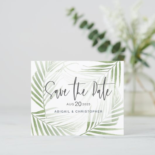 Begroting Tropical Foliage Sage Green Save the Dat (Staand voorkant)