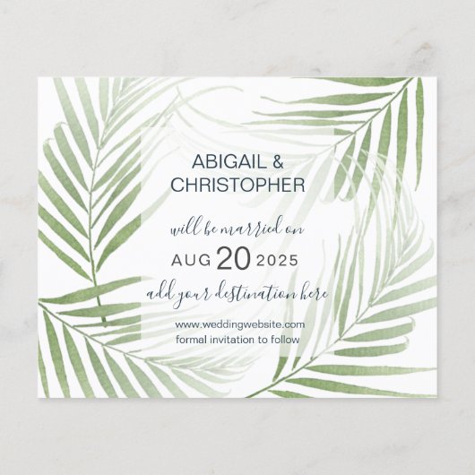 Begroting Tropical Foliage Sage Green Save the Dat (Achterkant)