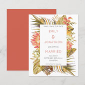 Begroting Tropical Foliage Wedding Save the Date (Voorkant / Achterkant)