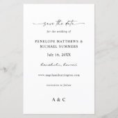 Begroting Tropical Palm Leaf Photo Save the Date - (Achterkant)