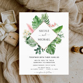 Begroting Tropical Palm Waterverf Geometric Weddin