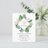 Begroting Tropical Palm Waterverf Geometric Weddin (Staand voorkant)