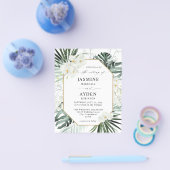Begroting Tropical Palm & White Floral Wedding - V Flyer (Enkel)