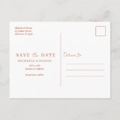 Begroting Tropical Rust Wedding Save the Date Aankondigingskaart (Achterkant)