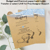 Begroting Tropisch Beach Hearts in Sand Wedding In