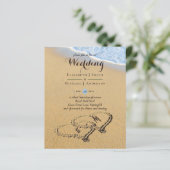 Begroting Tropisch Beach Hearts in Sand Wedding In (Staand voorkant)