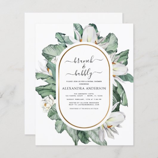 Begroting Tropisch Brunch en Bubble Vrijgezellenfe (Voorkant / Achterkant)