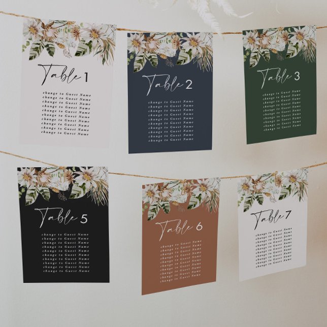 Begroting tropisch elegant trouwtafel-zitplan (Creator heeft geüpload)