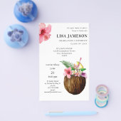 Begroting Tropisch Kokosnoot Afstuderen met Foto V Flyer (Enkel)