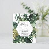 Begroting Tropisch palm Leaf Wedding (Staand voorkant)