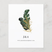 Begroting Tropisch palm Leaf Wedding (Achterkant)